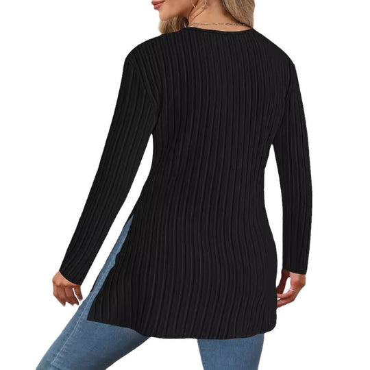 Damen Wickeloberteil mit strukturiertem Rippendesign und modernem Schnitt