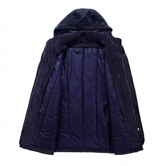 Herren Thermo-Canvas-Parka mit Sherpa-Innenfutter, abnehmbarer Kapuze und Multifunktions-Taschen Shop Nory