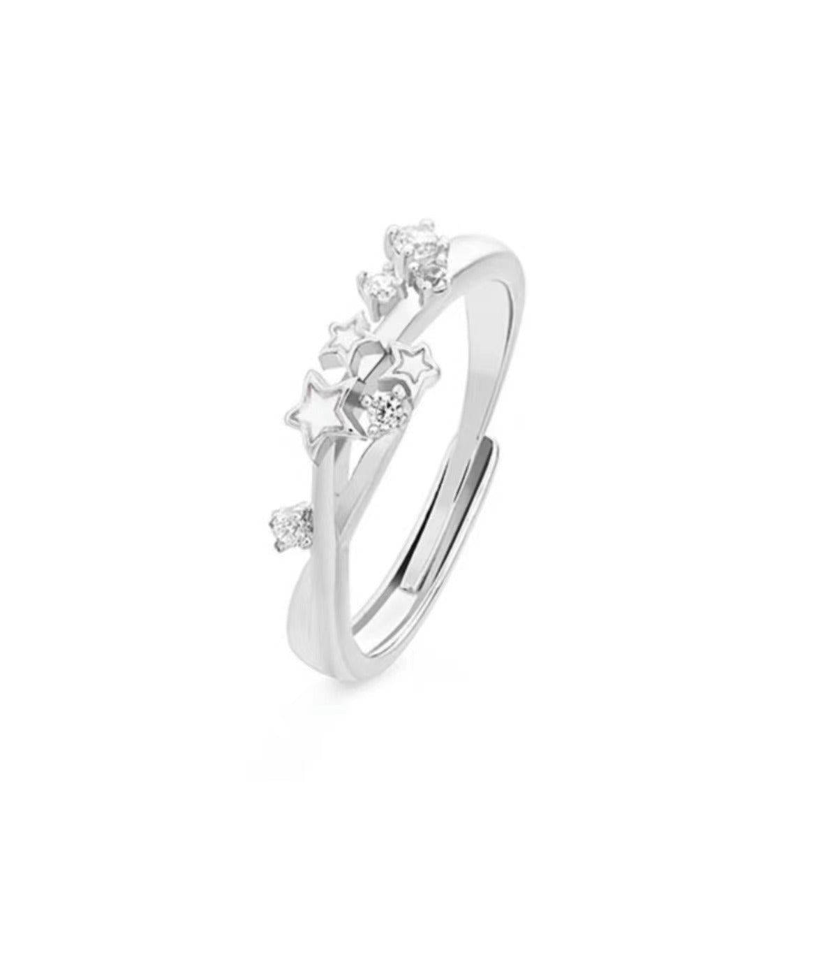 Damen Ring mit künstlerischem Sternmuster und funkelnden Akzenten Shop Nory