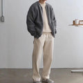 Strickjacke Lockere Passform Rippstrick Offene Vorderseite Weiches Wollgefühl