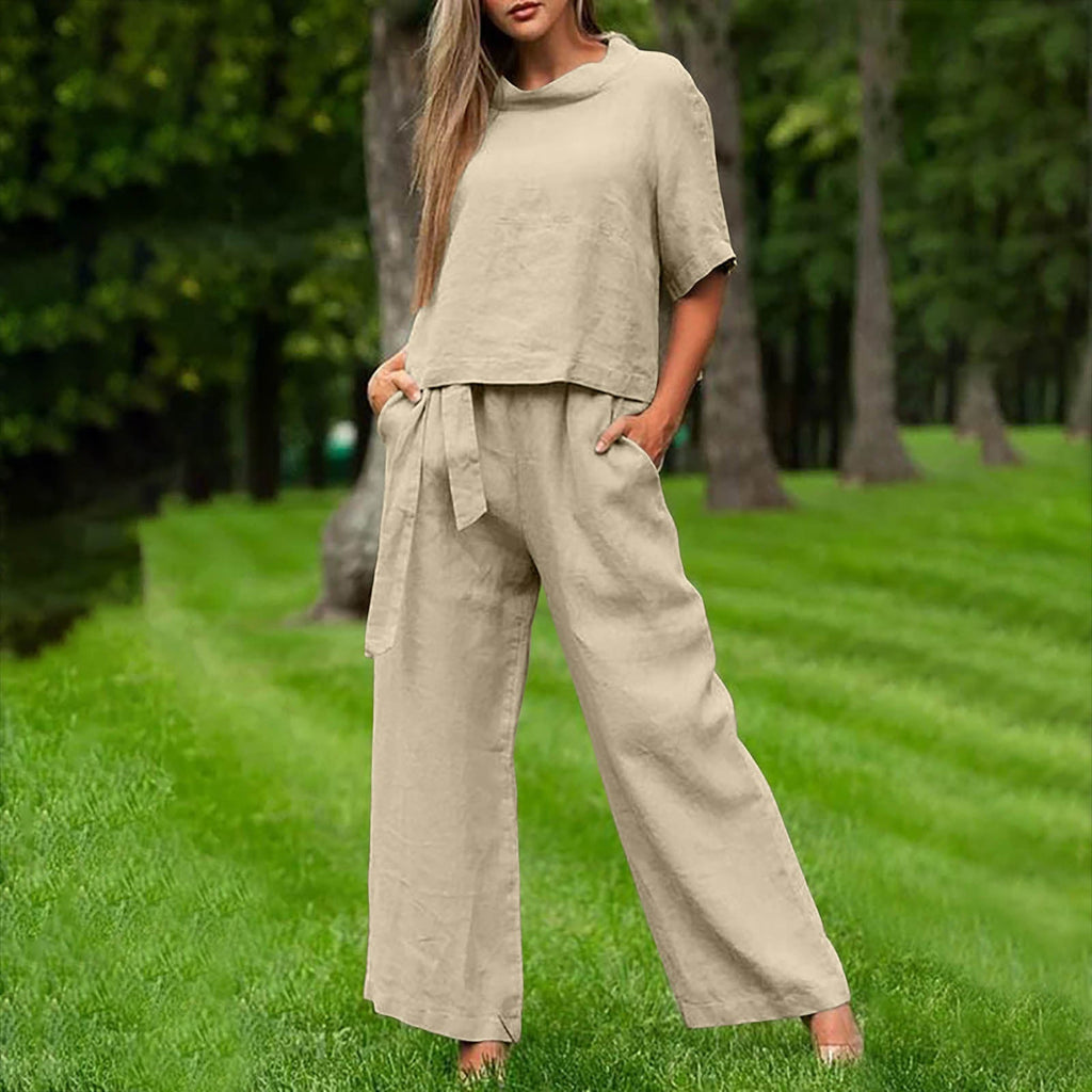 Damen lässiger Zweiteiler im minimalistischen Design Shopnory