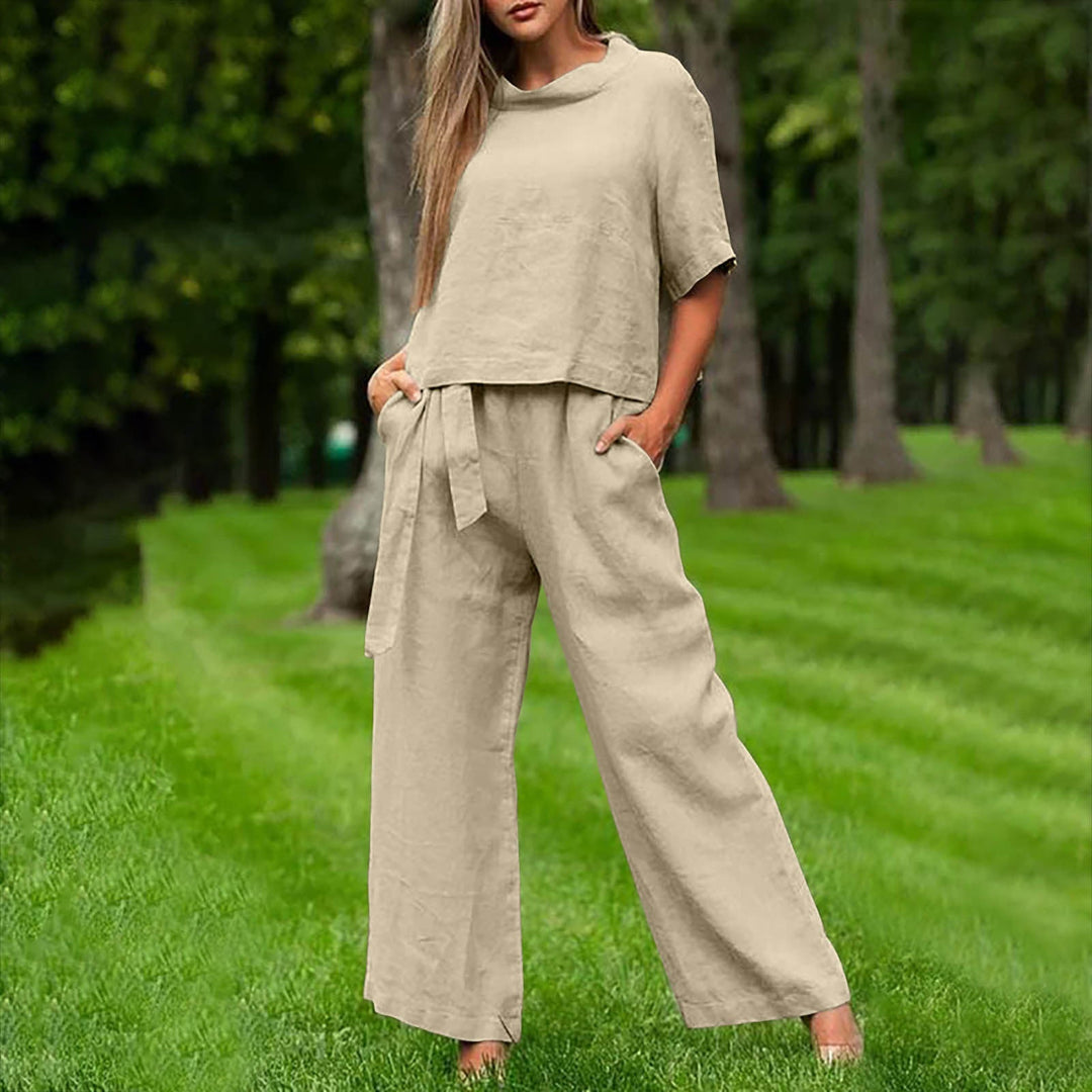Damen lässiger Zweiteiler im minimalistischen Design Shopnory