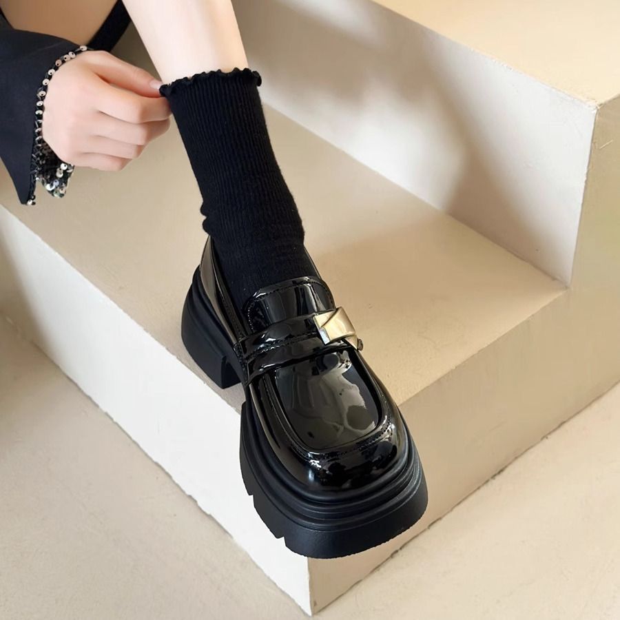 Damen Modische Plateau-Loafers mit komfortabler Sohle und elegantem Design