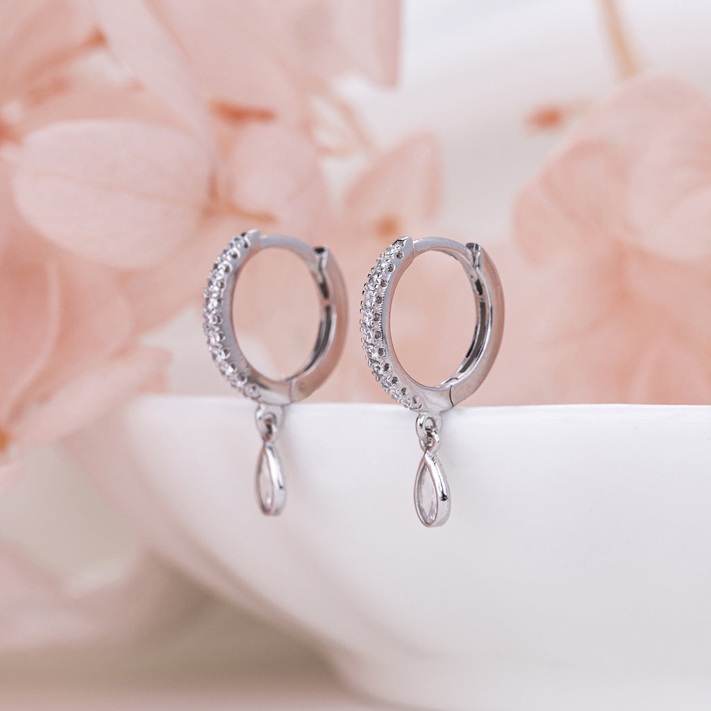 Damen Ohrhänger mit luxuriösen Zirkon-Anhängern aus hochwertigem 925 Sterling Silber Shop Nory