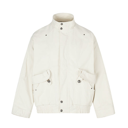 Damen Leichte Oversize-Fieldjacke mit Stehkragen, Druckknopfleiste und aufgesetzten Klappentaschen Shop Nory