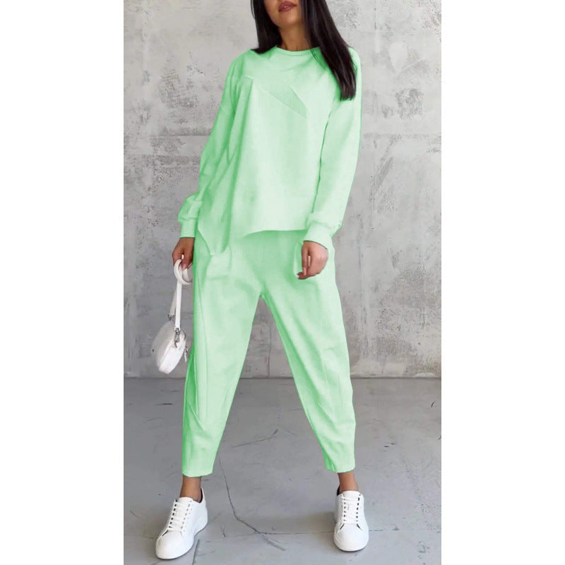 Damen Lässiges Zweiteiliges Lounge-Set mit Oversize-Sweatshirt und taillierter Tapered-Hose Shop Nory