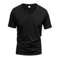 Herren V-Ausschnitt T-Shirt aus atmungsaktivem Baumwollmix mit modernem Schnitt