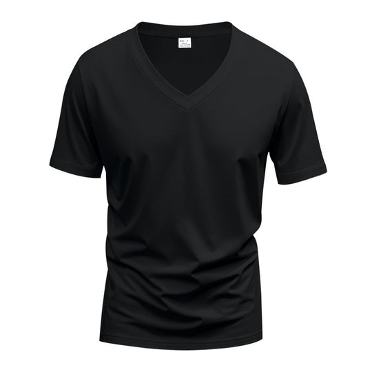 Herren nan V-Ausschnitt Funktionsshirt aus leichtem Interlock mit figurnahem Schnitt