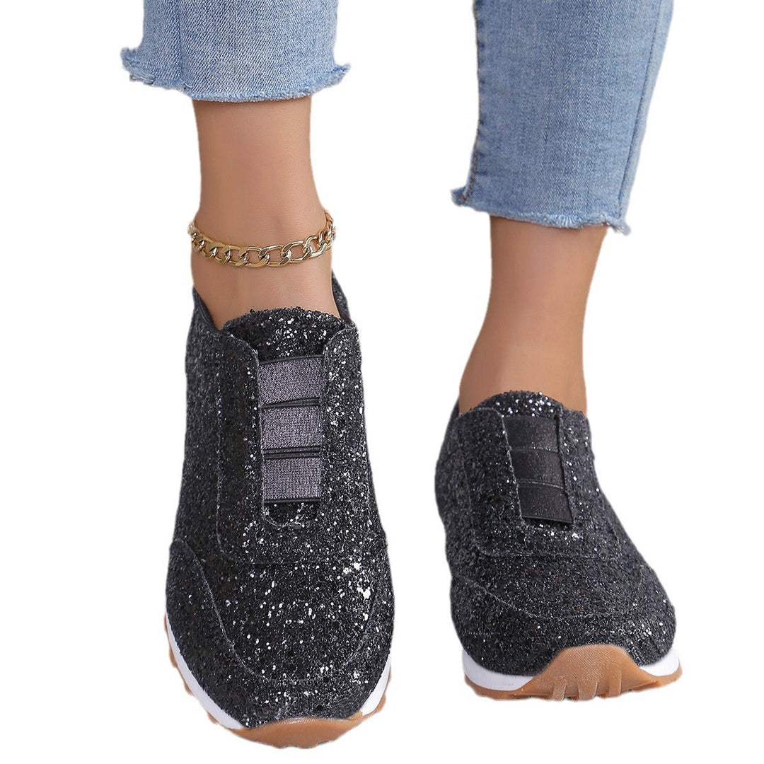 Damen Glitzernde Sneakers im sportlichen Design