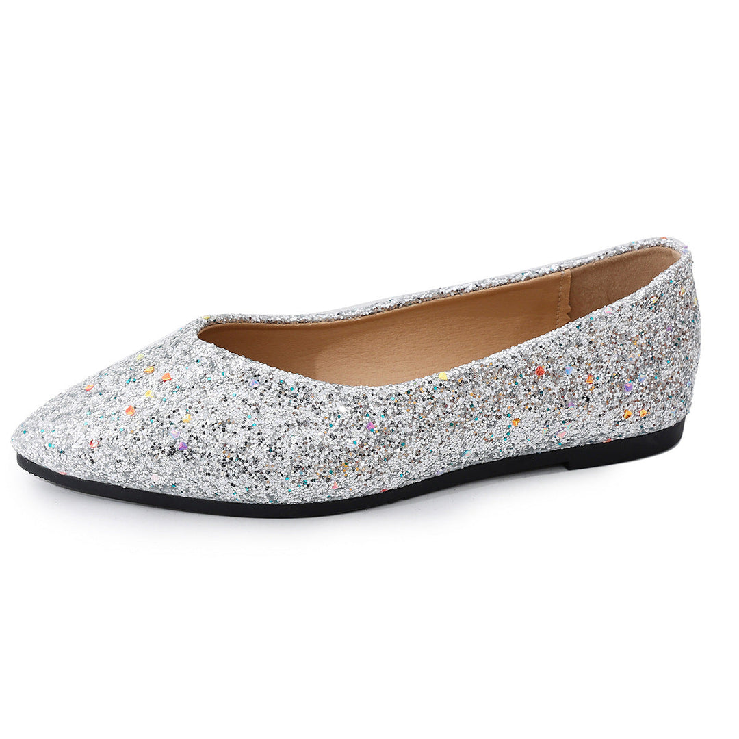 Damen Ballerinas mit funkelndem Glitzer und eleganter Silhouette