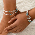 Damen Armband-Set mit zarten Herz- und bunten Perlenakzenten Shop Nory