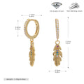 Damen Ohrhänger mit filigranem Federmotiv aus hochwertigem 925 Sterling Silber Shop Nory