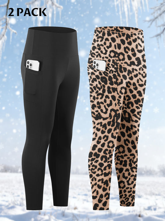Damen Knöchelhohe Sportleggings mit hohem Bund und seitlicher Smartphone-Tasche Shopy Nory