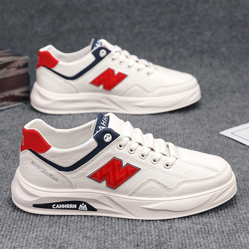 Herren Voluminöse Casual-Sneaker mit strukturiertem Kunstleder, kontrastierten Overlays und gedämpfter Plateau-Sohle Shopy Nory