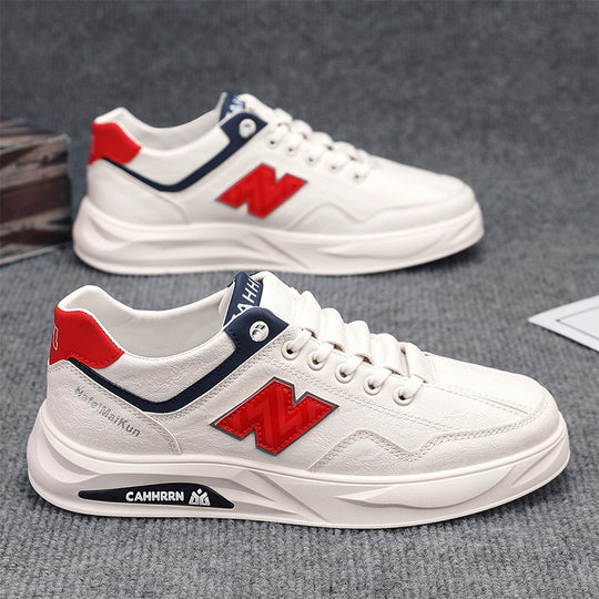 Herren Voluminöse Casual-Sneaker mit strukturiertem Kunstleder, kontrastierten Overlays und gedämpfter Plateau-Sohle Shopy Nory