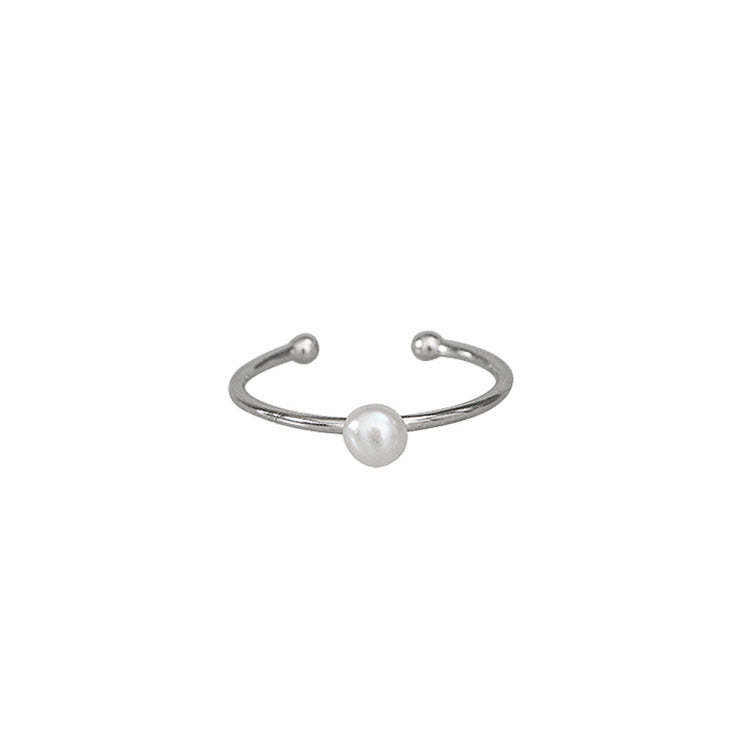 Damen minimalistischer Ring mit zarter Perle Shop Nory