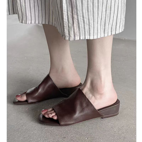 Damen Breite Überriemen‑Mules mit offenem Zehenfeld und niedrigem Blockabsatz Shop Nory