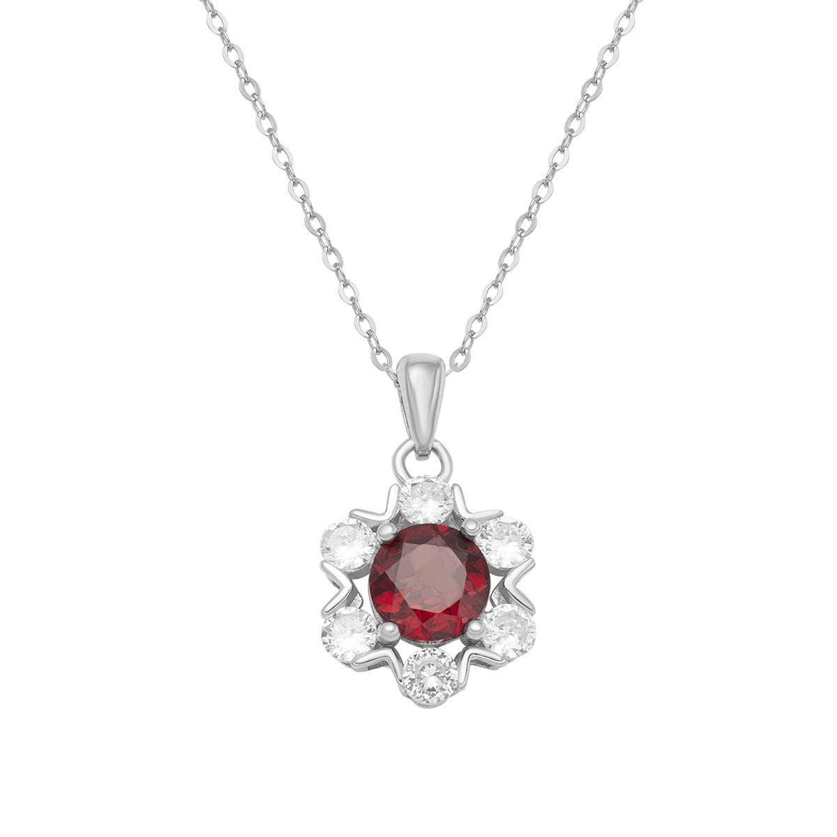 Damen Anhänger-Halskette mit funkelndem Rubincut und elegantem Design Shop Nory