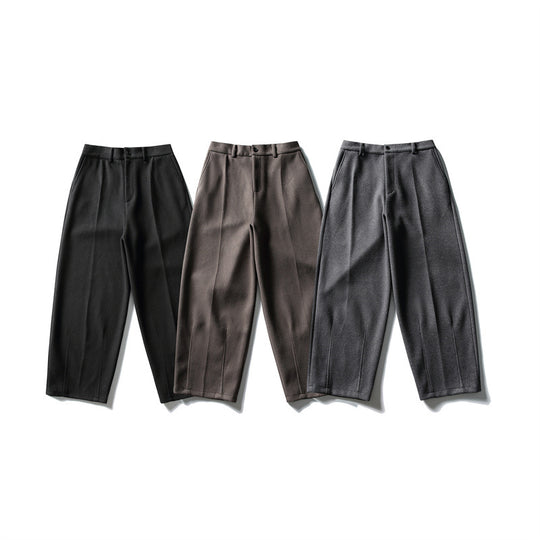 Damen Weite Cropped-Hose mit Bügelfalte und hoher Taille Shop Nory