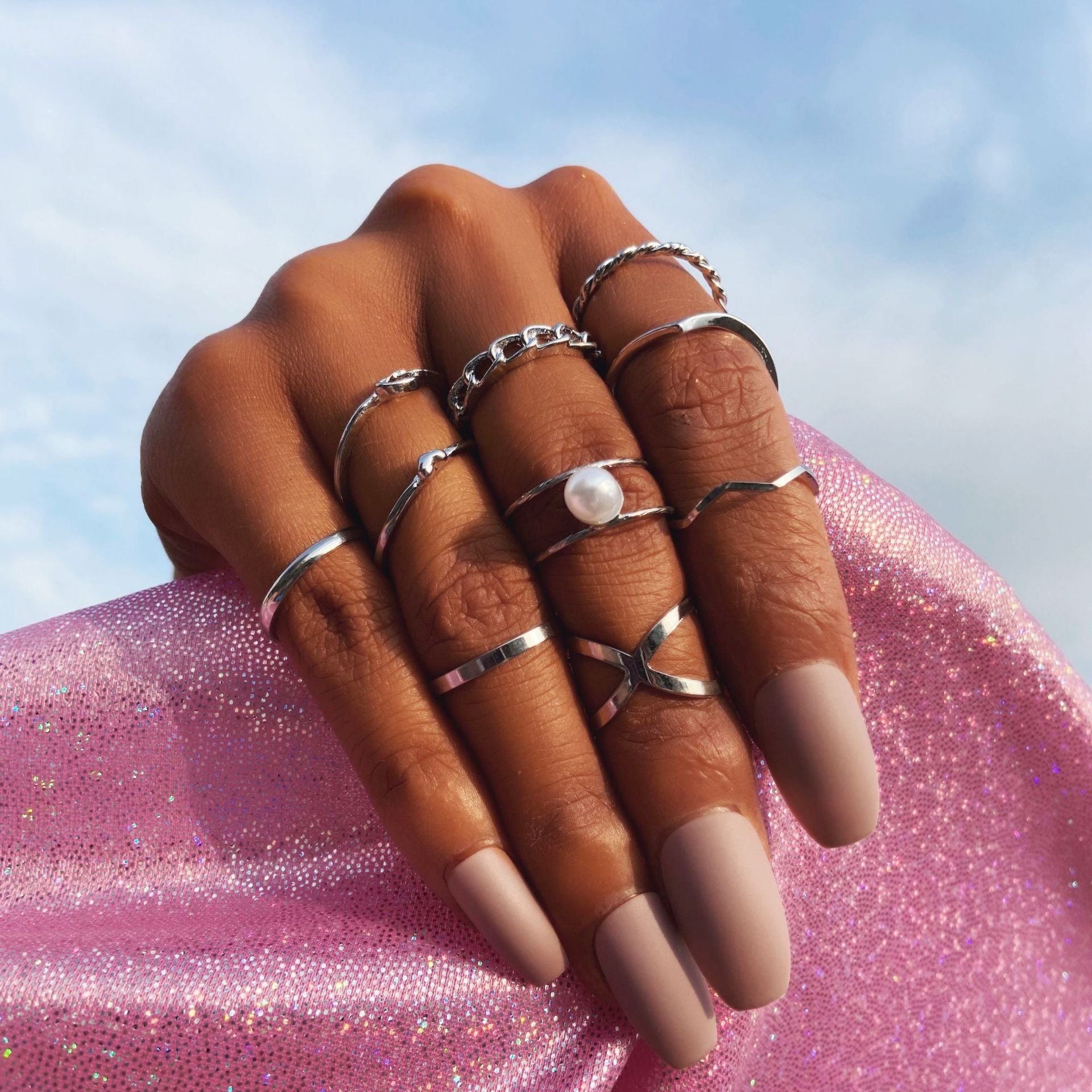 Damen Ring-Set mit eleganten und filigranen Designs Shop Nory