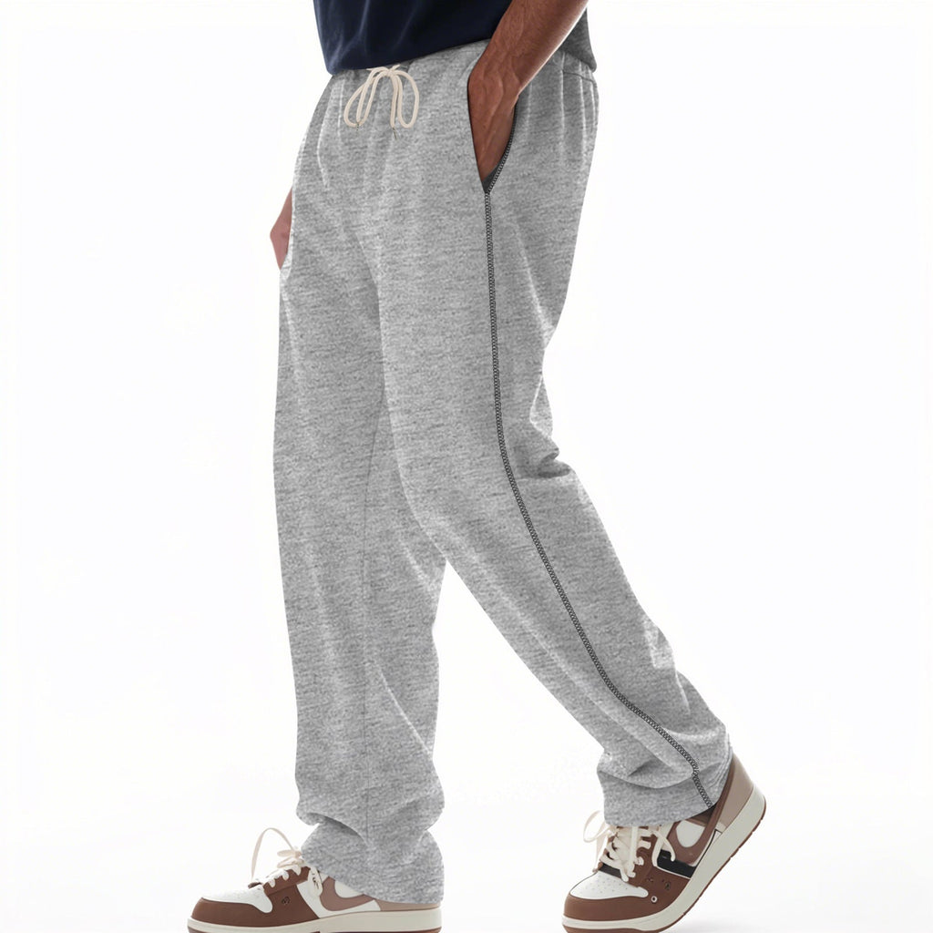 Herren bequeme Jogginghose mit Reißverschluss und seitlichen Taschen