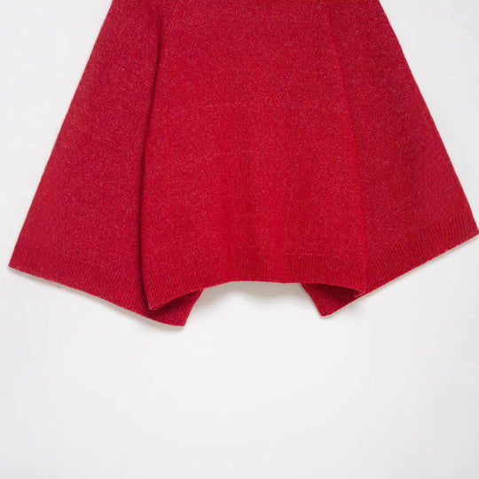 Damen Weicher Cape-Pullover mit weitem Fall und Stehkragen aus Glitzergarn Shop Nory