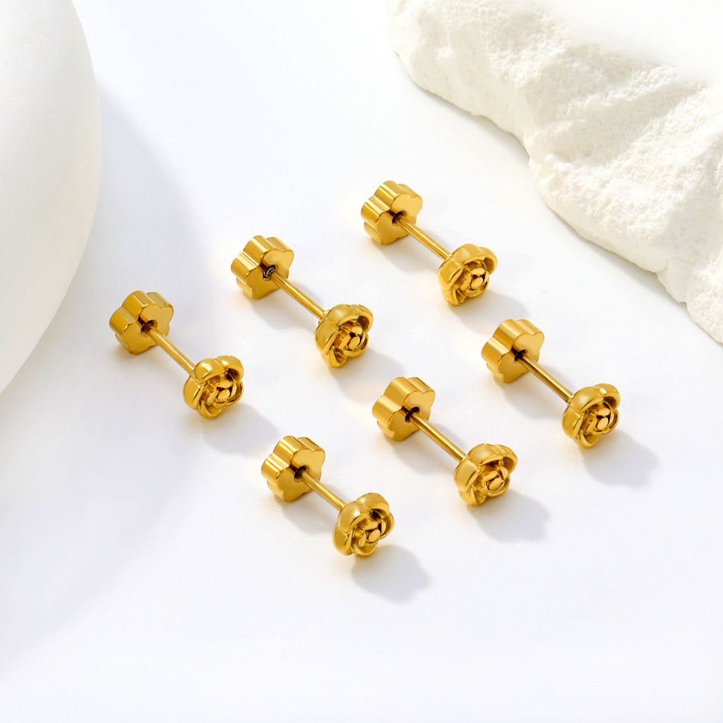 Damen Edelstahl Ohrstecker im floralen Design Shop Nory