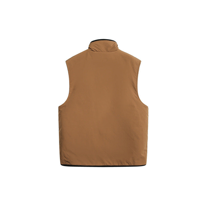 Unisex Gepolsterte Fleece-Weste im Norwegerdesign mit Stehkragen und Zwei-Wege-Reißverschluss Shop Nory