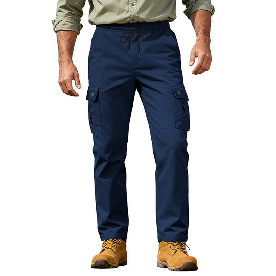 Herren Utility-Cargo-Hose mit elastischem Bund, verstellbarem Kordelzug und Mehrfachtaschen Shop Nory