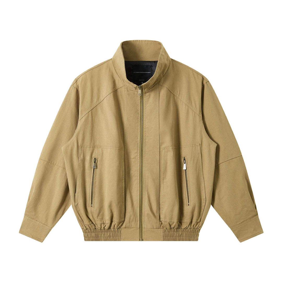 Herren Leichter Canvas-Fieldblouson mit Stehkragen, verdecktem Reißverschluss und elastischem Saum Shop Nory