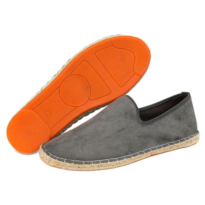 Herren Espadrilles aus Veloursleder mit geflochtener Juteborte und rutschfester Gummilaufsohle Shop Nory