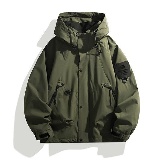 Herren Technische Oversized-Fieldjacke mit wasserabweisender Membran, Utility-Ringen und verdeckter Druckknopfleiste Shop Nory