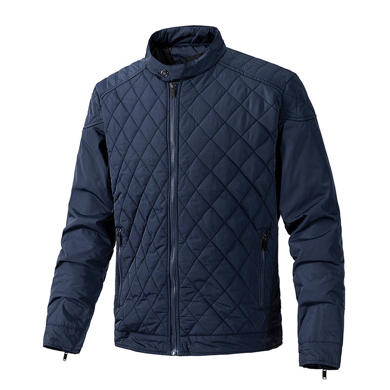 Herren gesteppte leichte Thermojacke mit Stehkragen und Reißverschluss Shop Nory