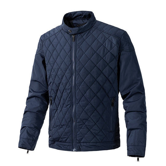 Herren gesteppte leichte Thermojacke mit Stehkragen und Reißverschluss Shop Nory