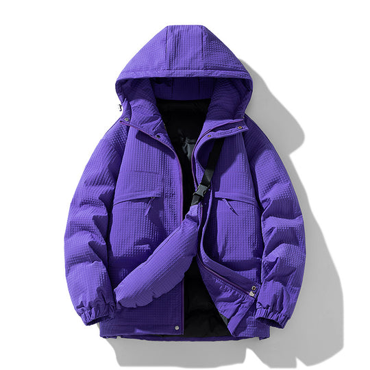 Herren Gepolsterter Ripstop-Parka mit Kapuze Oversize-Schnitt und integrierter Umhängetasche Shop Nory