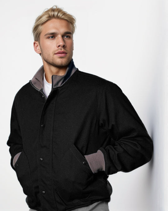Herren Kurzblouson mit Stehkragen, verdeckter Druckknopfleiste und Rippbündchen Shop Nory