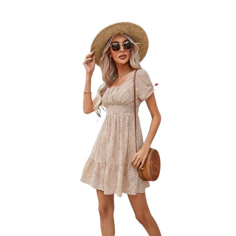 Damen Freizeitkleid mit schickem Rüschensaum und Boho-Details Shopnory