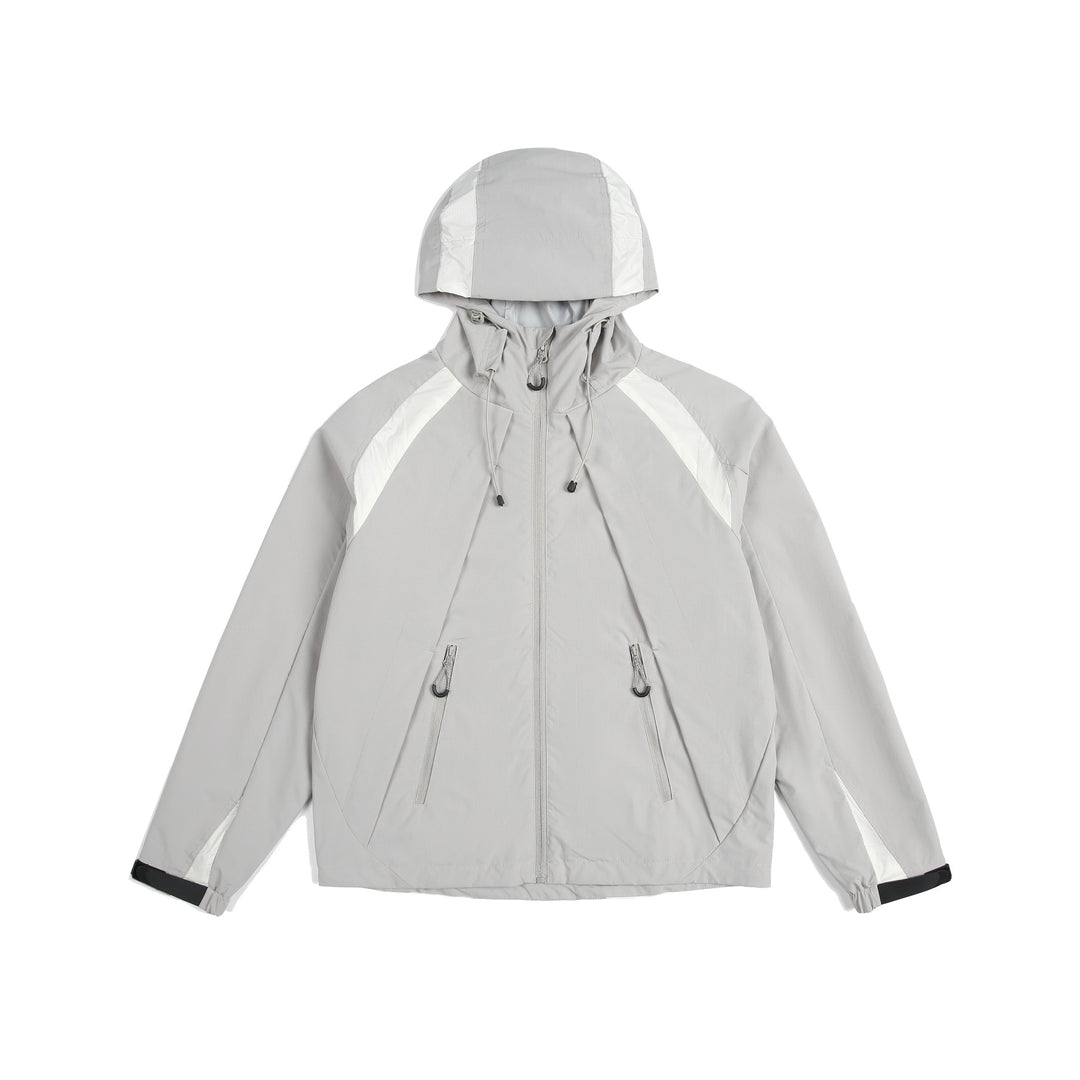 Unisex Leichte Regen- und Softshell-Jacke mit Kapuze, verstellbaren Saum- und Reißverschlusstaschen Shop Nory