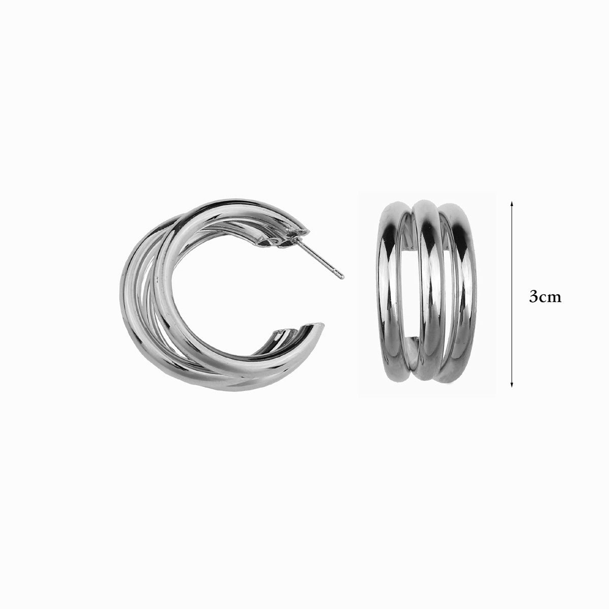 Damen Hängende Ohrringe mit elegantem, geschwungenen Design Shop Nory