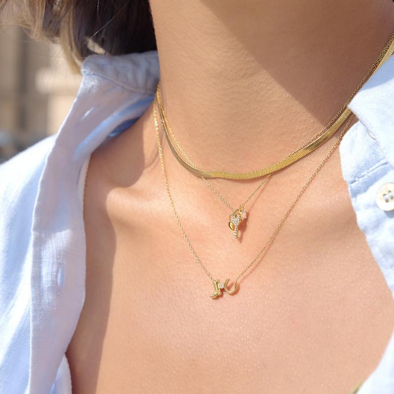 Damen Halskette mit elegantem Stiefelanhänger und verstellbarem Edelstahl Shop Nory