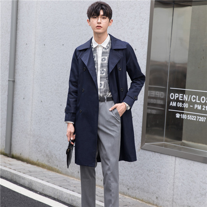 Herren Trenchcoat mit Doppelreiher und tailliertem Schnitt Shop Nory