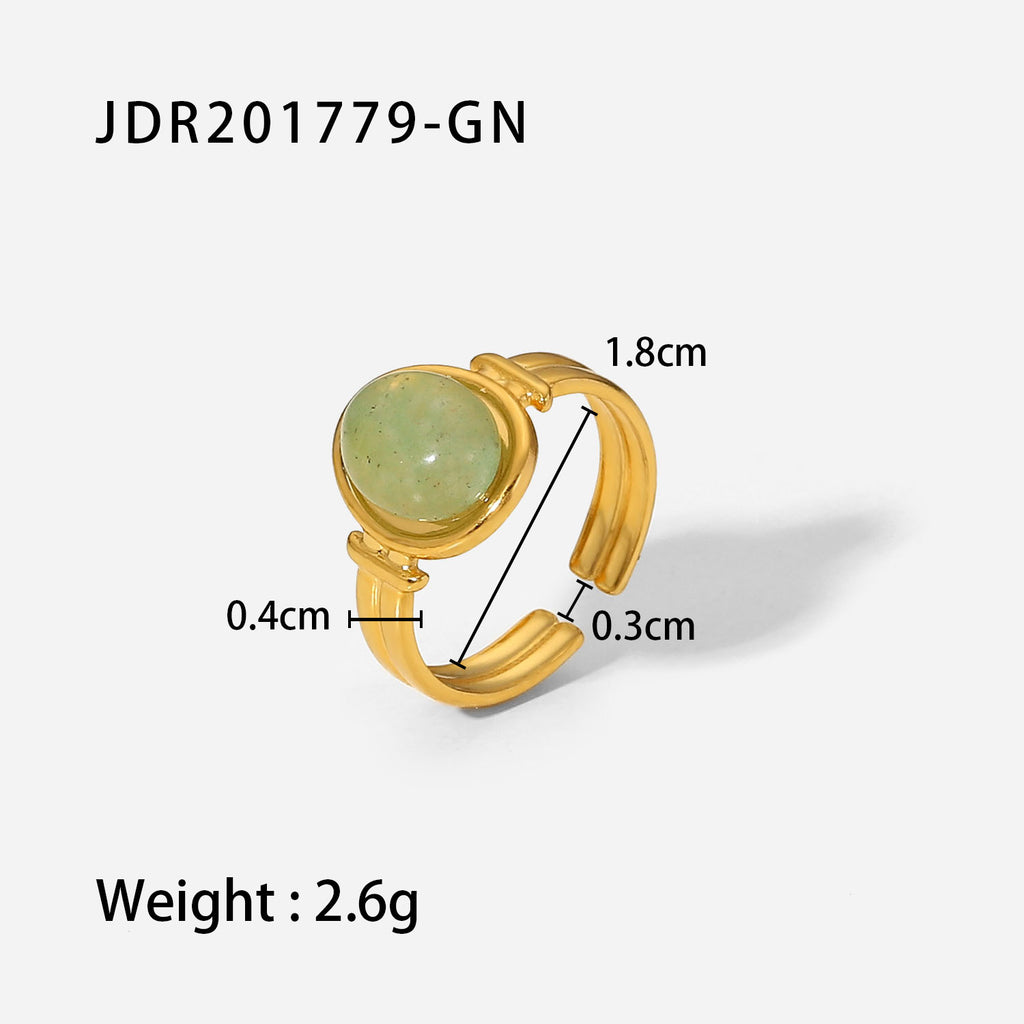 Damen Offenes Armband mit grünem Malachit-Design Shop Nory