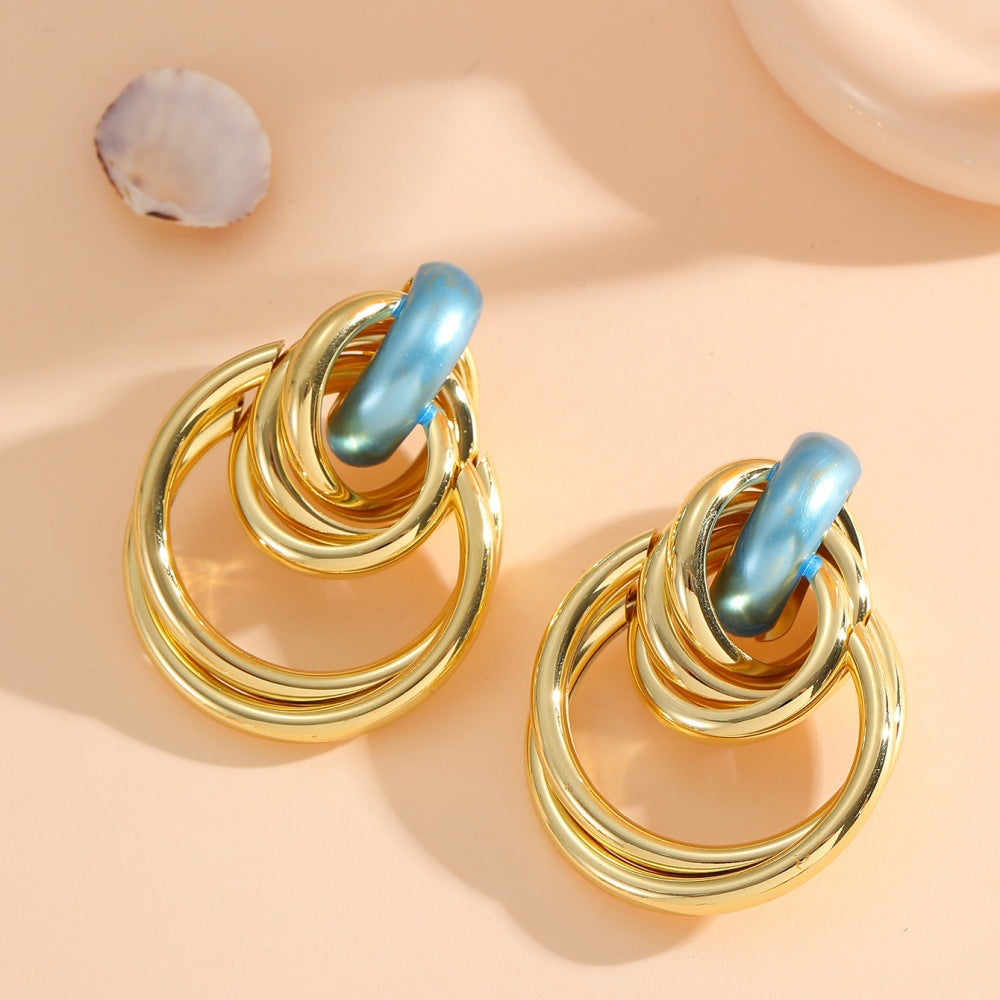 Damen Hängende Ohrringe mit elegantem, skulpturalem Design Shop Nory