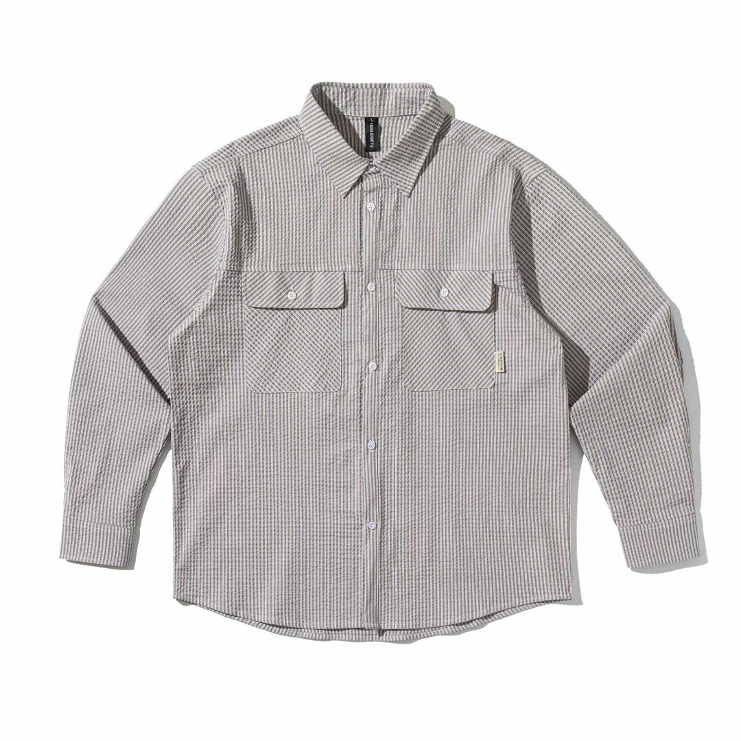 Herren Overshirt aus strukturierter Baumwolle mit aufgesetzten Brusttaschen Shop Nory