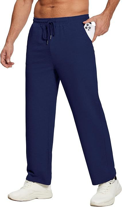 Herren nan locker fallende Loungehose aus softem Jersey mit Kordelzug, elastischem Bund und geradem Bein Shop Nory