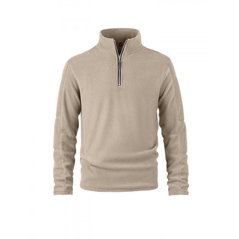 Herren Fleecepullover mit halbem Reißverschluss und Stehkragen Shop Nory