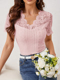 Damen Spitzen Bluse mit romantischen Details