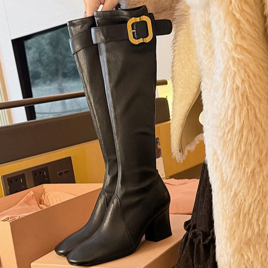 Damen Stretch-Stiefelette mit mittlerem Blockabsatz Shop Nory