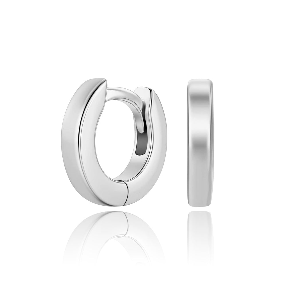 Damen Creolen mit modernem geschwungenem Design aus hochwertigem 925 Sterling Silber Shop Nory