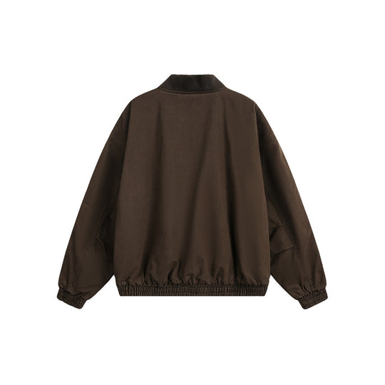 Unisex Kurz geschnittene Boxy‑Bomberjacke aus Baumwollmix mit Reißverschluss und elastischem Saum Shop Nory